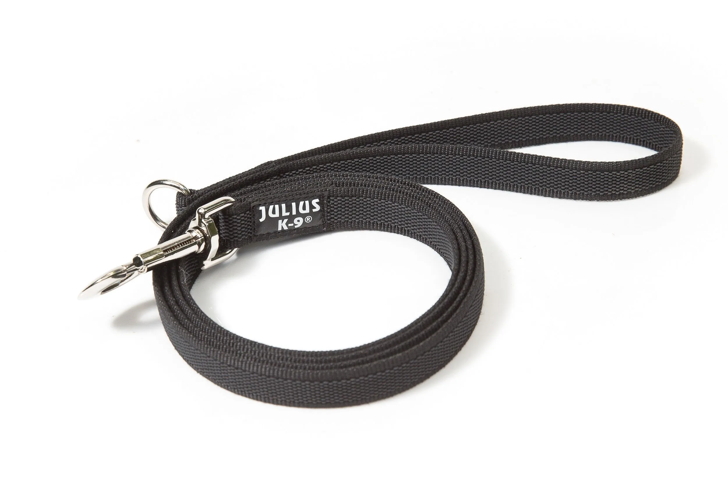 Julius-K9 Color & Gray Super Presa Guinzaglio con Manico e Anello D, 14 mm x 1.8 m, Nero - immagine 4