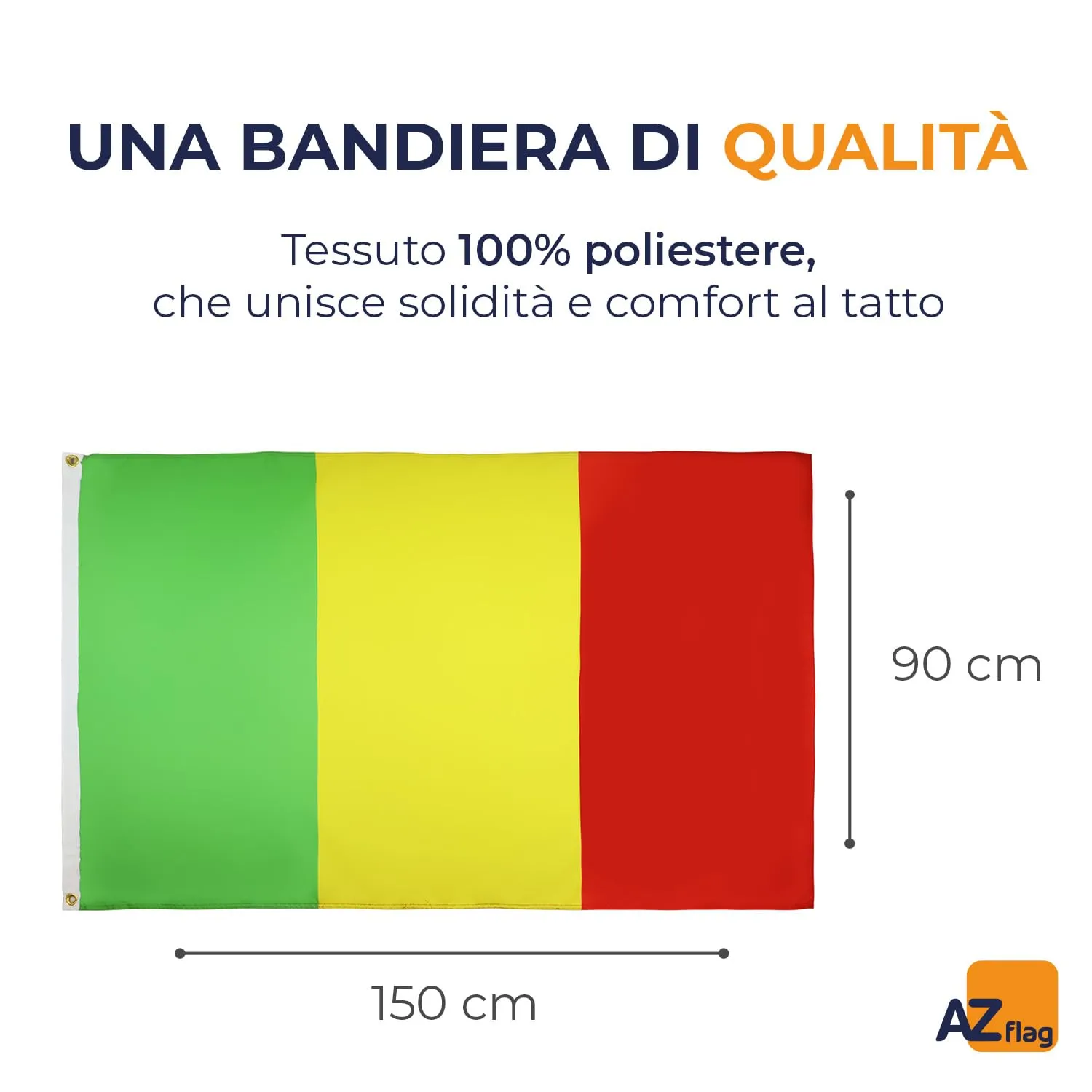 AZ FLAG Bandiera Mali 150x90 cm in Poliestere leggero con 2 Occhielli - immagine 2