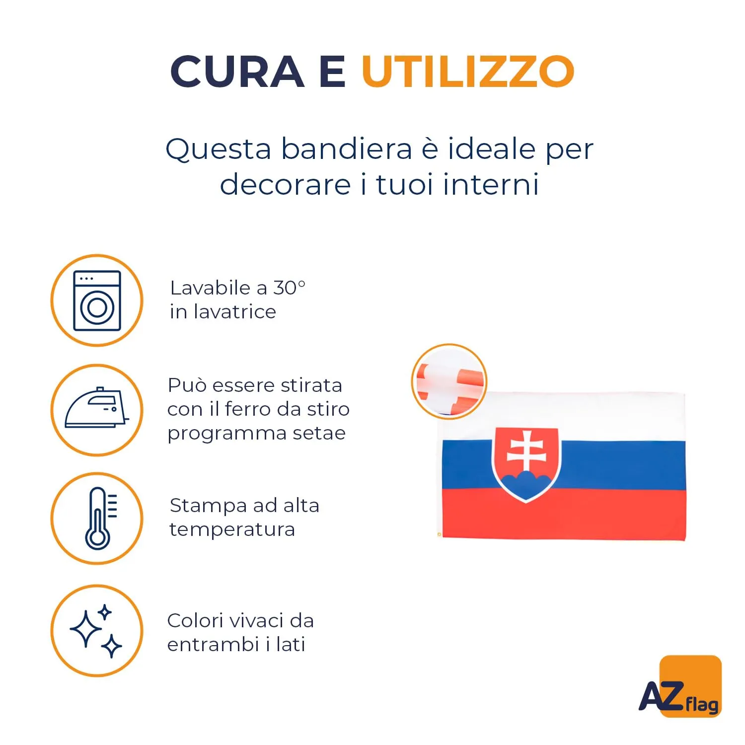 AZ FLAG Bandiera Slovacchia 150x90 cm Poliestere Leggero con Occhielli - immagine 5