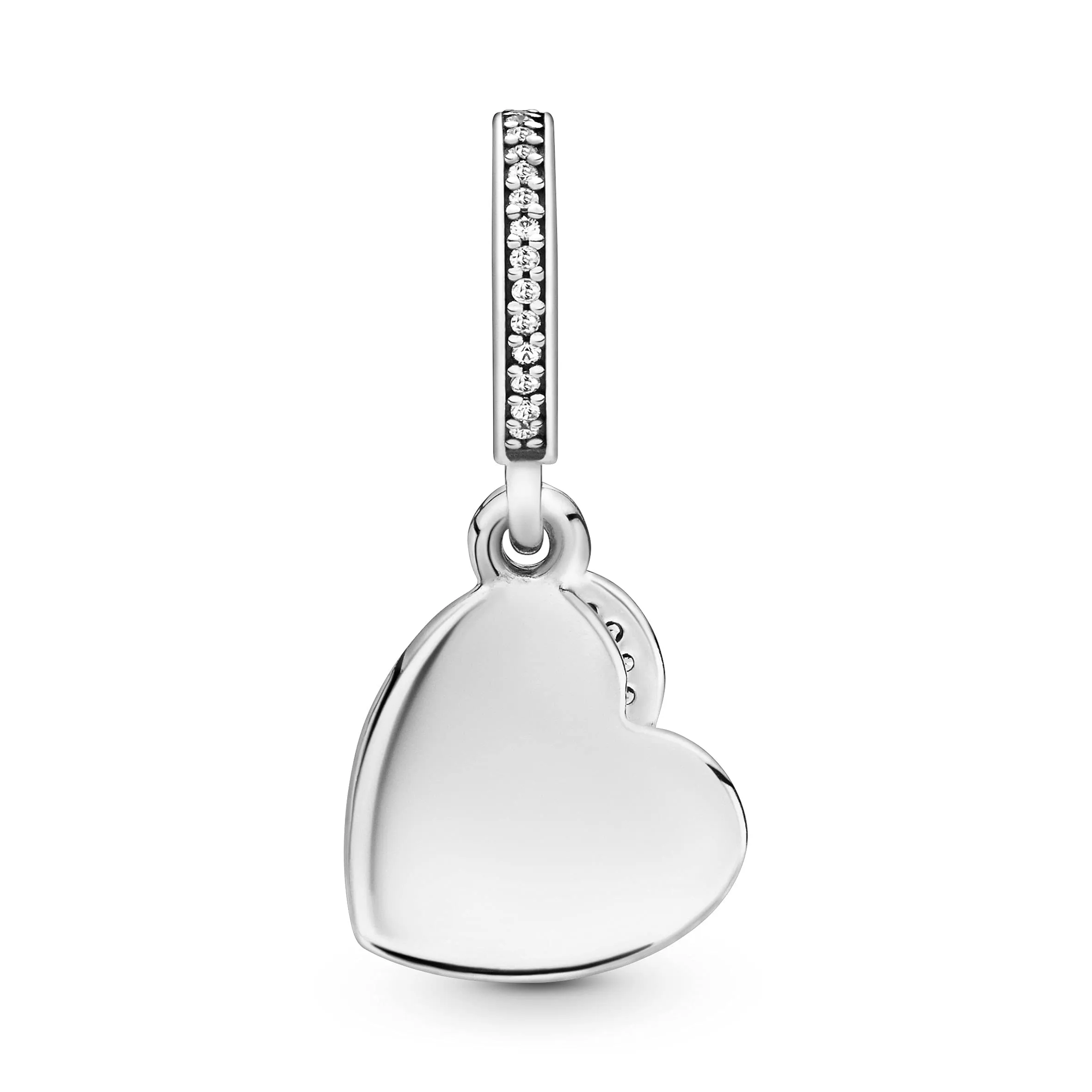 Pandora Icons Pendente a forma di cuore Forever Friends in argento con zirconia cubica trasparente - immagine 2
