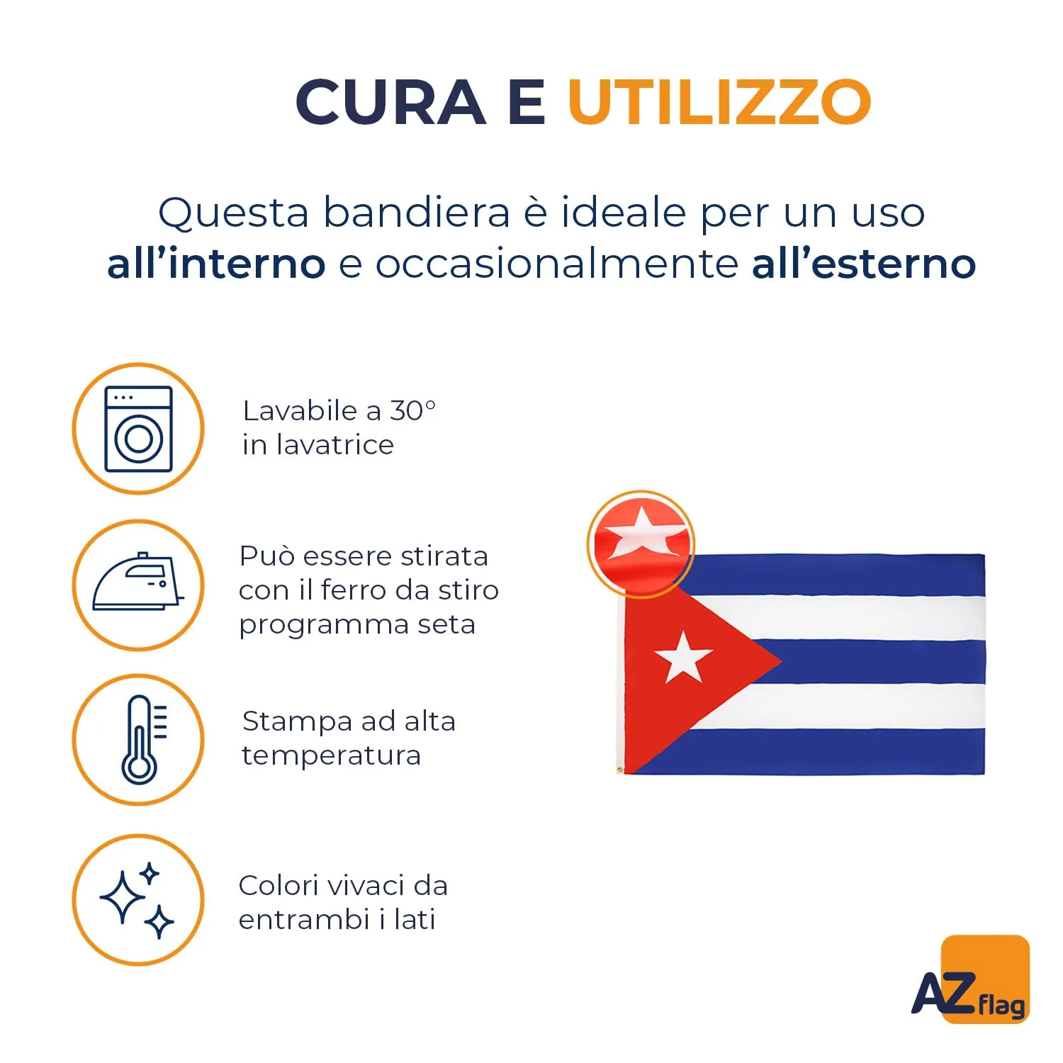 AZ FLAG Bandiera Cuba 150x90 cm Poliestere 100D con 2 Occhielli - immagine 5
