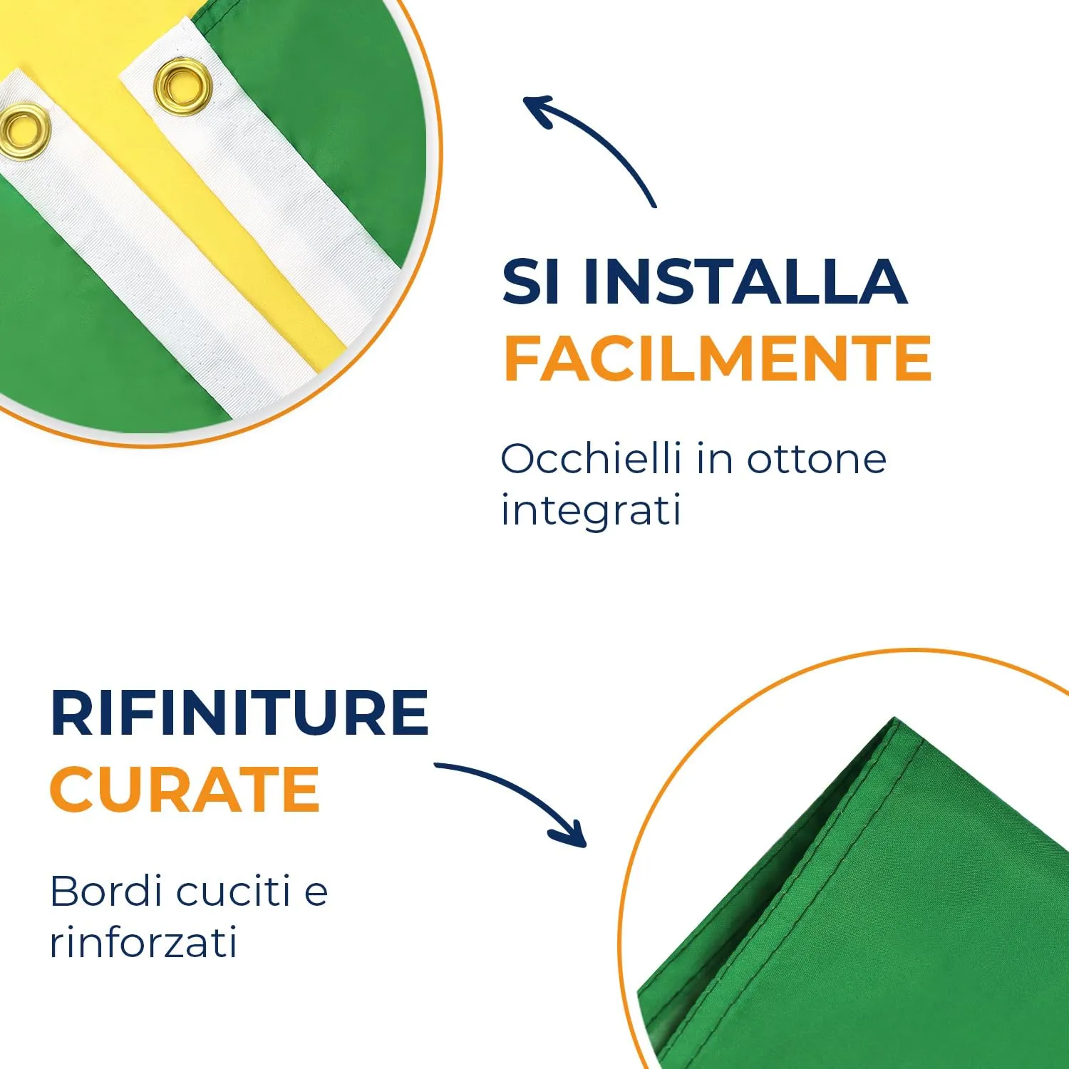 AZ FLAG Bandiera Brasile 150x90 cm Poliestere 100D con Occhielli - immagine 5