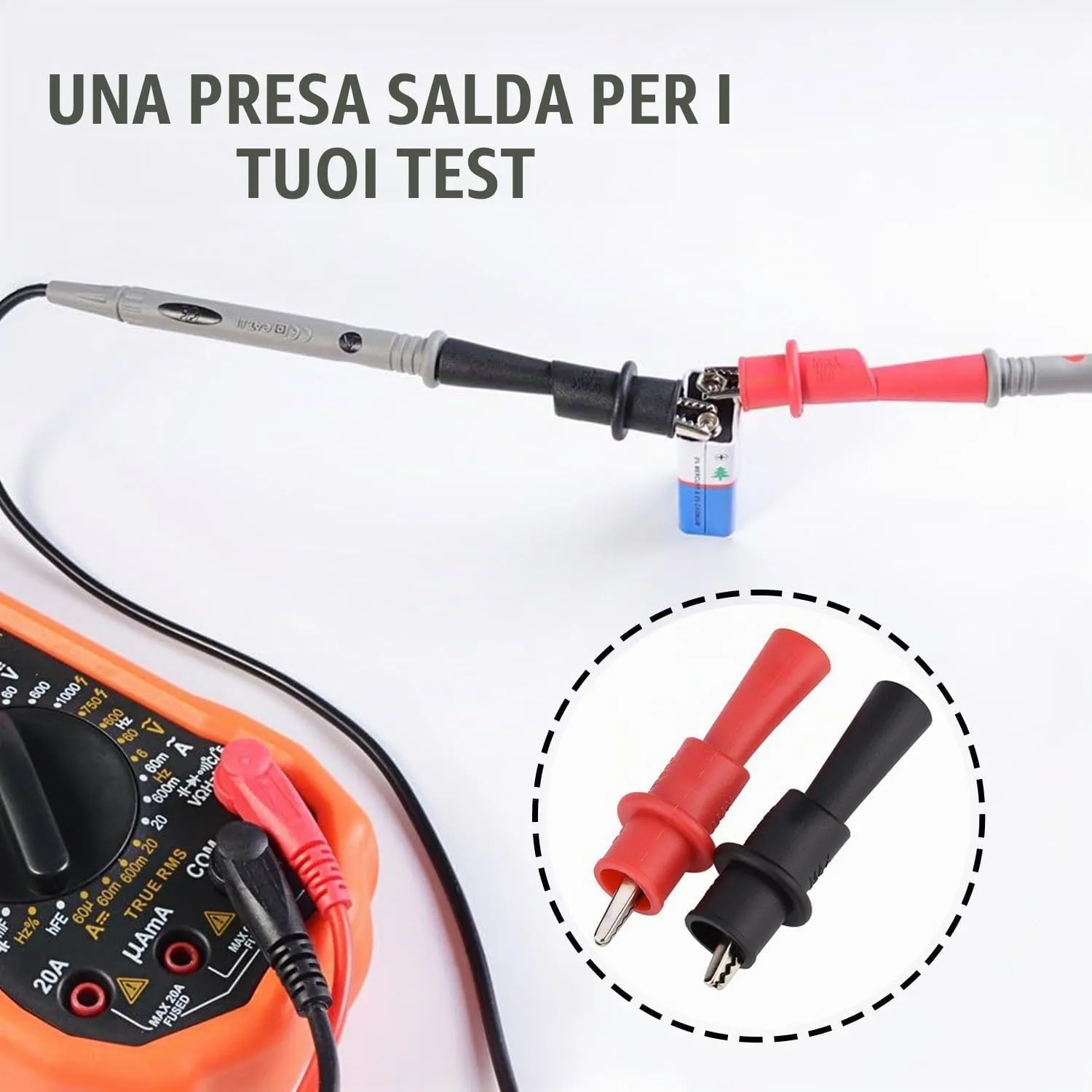 ULTRICS Puntali Multimetro 1000V 10A in Silicone Universali - immagine 4