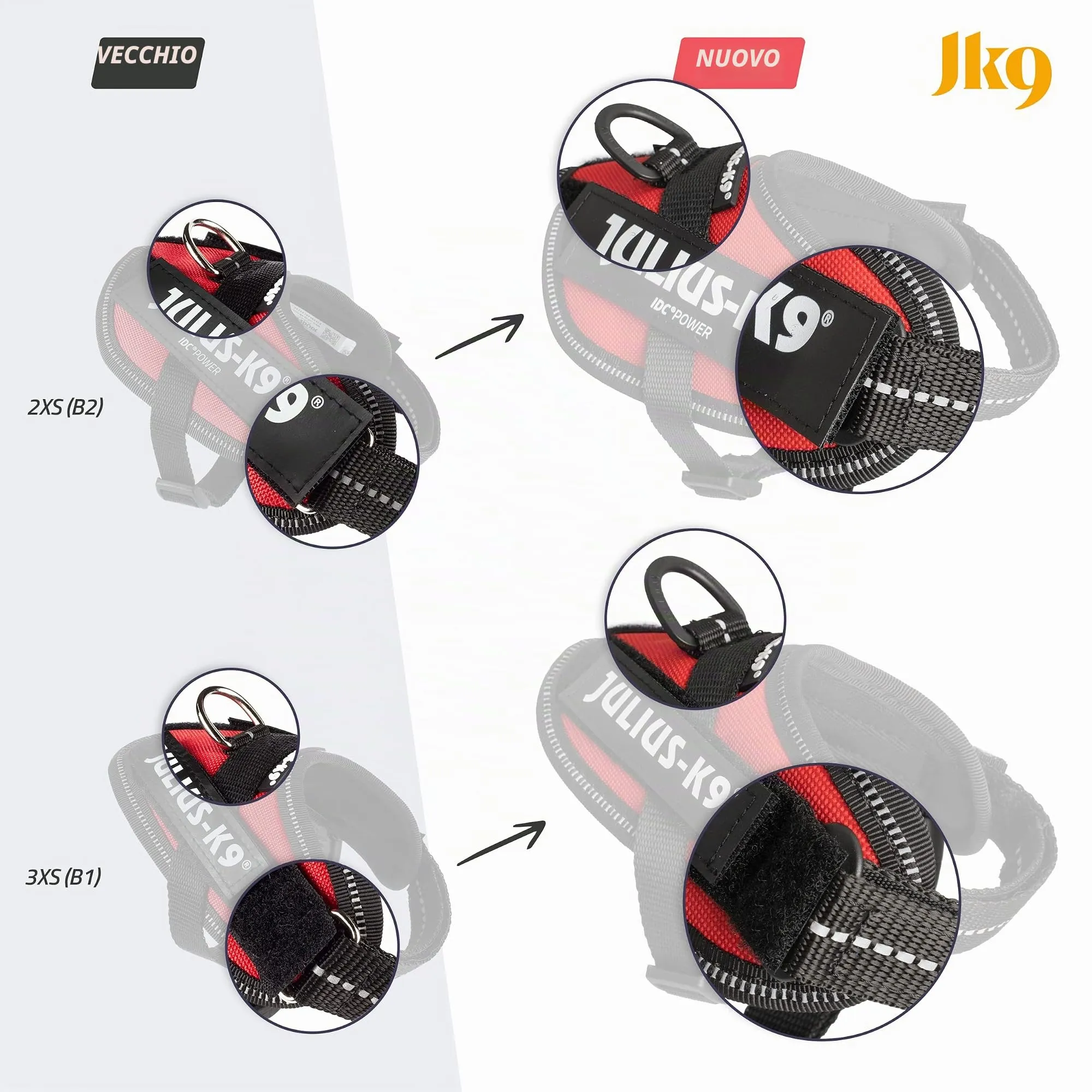 Julius-K9 Pettorina IDC Power, Taglia 2XL/3, Rosa scuro - immagine 6