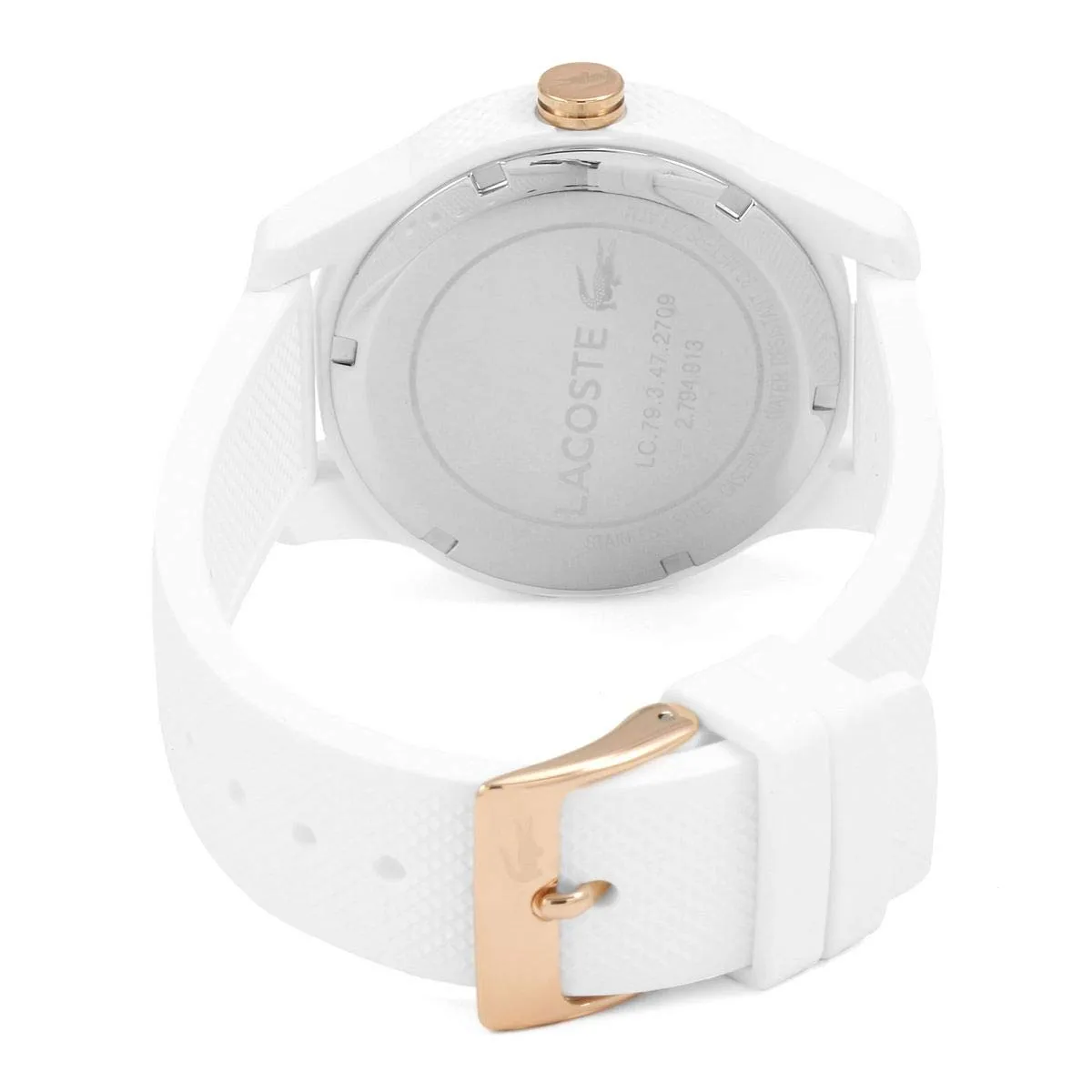Lacoste 12.12 Orologio Analogico al Quarzo da Donna, Cinturino in Silicone Bianco - 2000960 - immagine 2