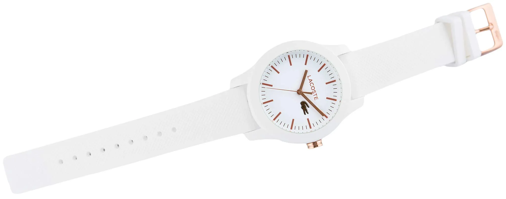 Lacoste 12.12 Orologio Analogico al Quarzo da Donna, Cinturino in Silicone Bianco - 2000960 - immagine 4