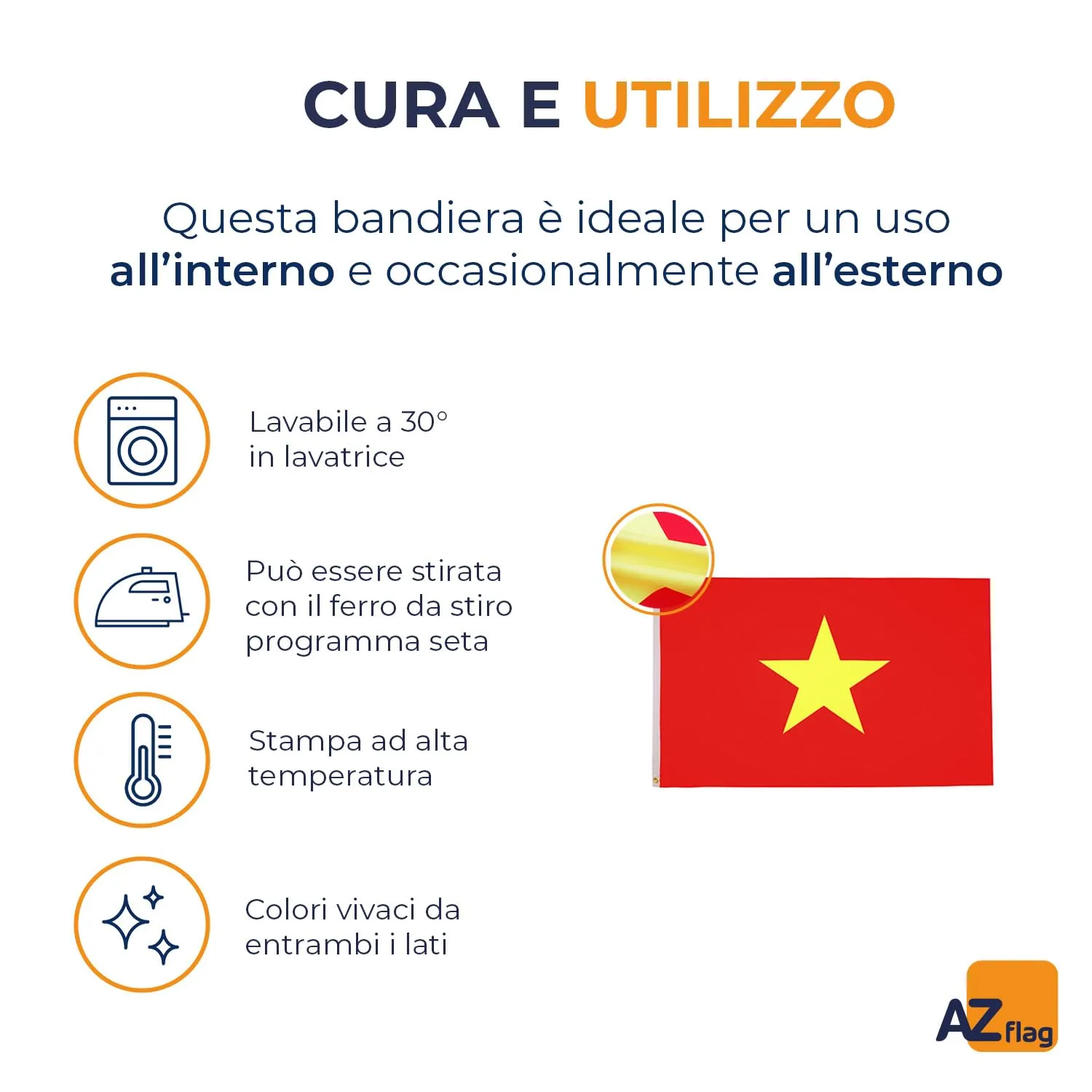 AZ FLAG Bandiera Vietnam, 150x90 cm, Poliestere 100D, 2 Occhielli - immagine 5