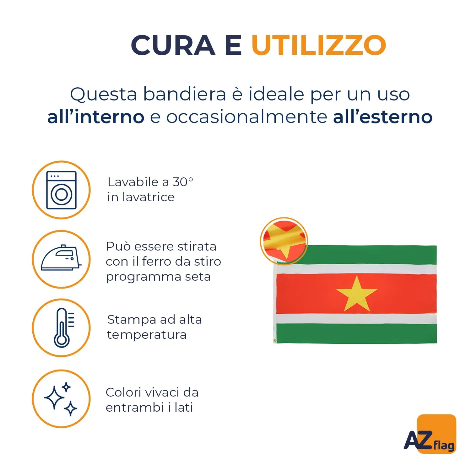 AZ FLAG Bandiera Suriname 150x90 cm Poliestere 100D - immagine 5