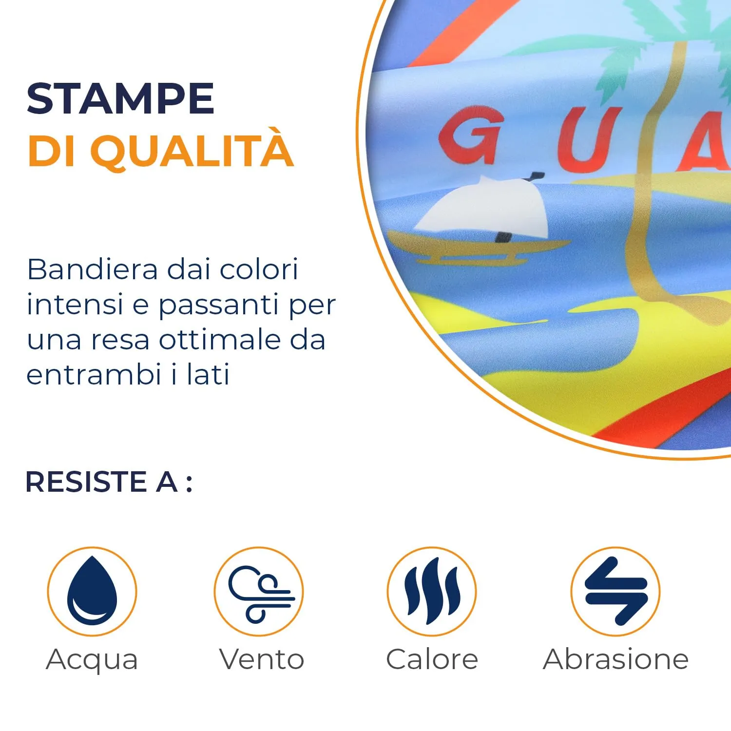 AZ FLAG Bandiera Guam 150x90 cm Poliestere 100D con Occhielli - immagine 3