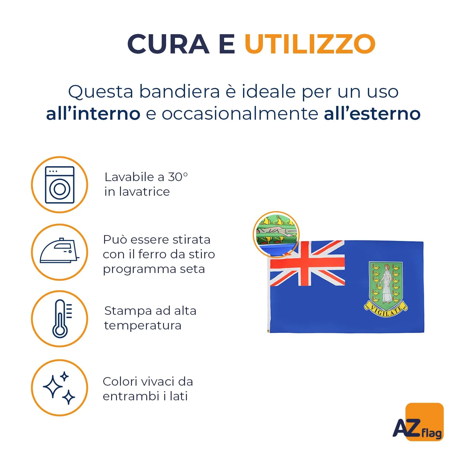 AZ FLAG Bandiera Isole Vergini britanniche 150x90 cm - immagine 5