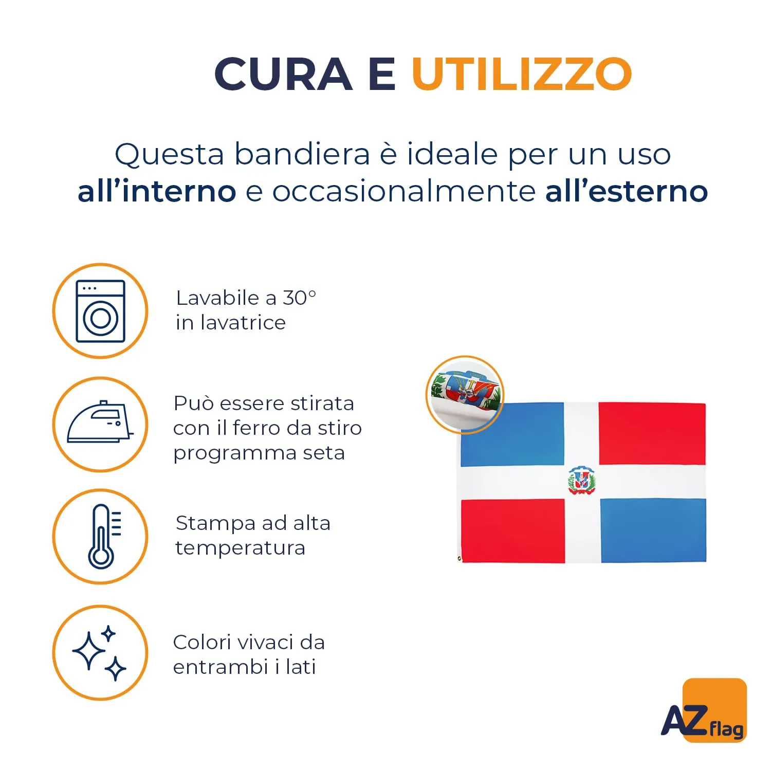 AZ FLAG Bandiera Repubblica Dominicana 150x90 cm - immagine 5