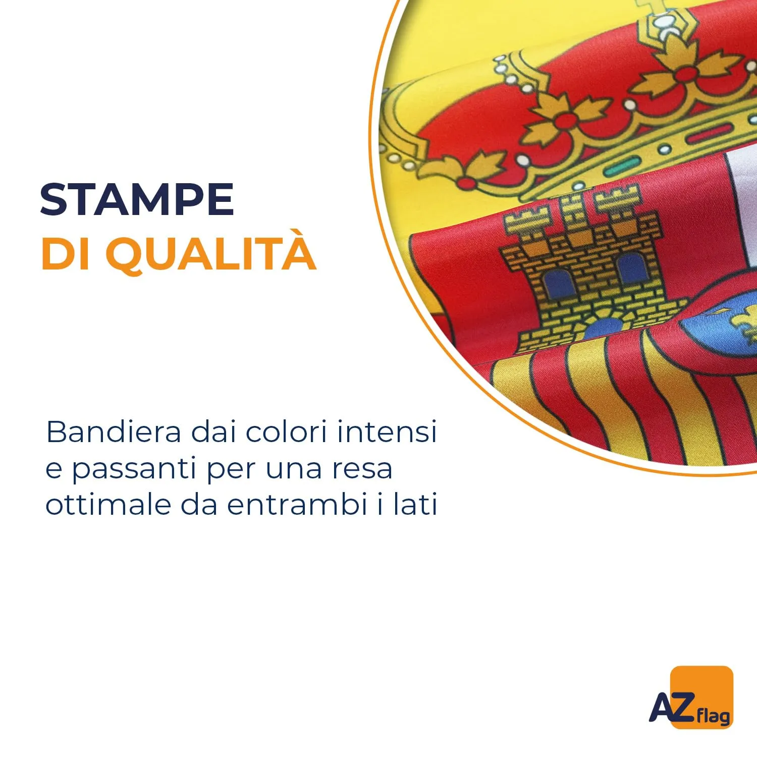 AZ FLAG Bandiera Spagna, 150x90 cm, Poliestere Leggero con 2 Occhielli - immagine 3