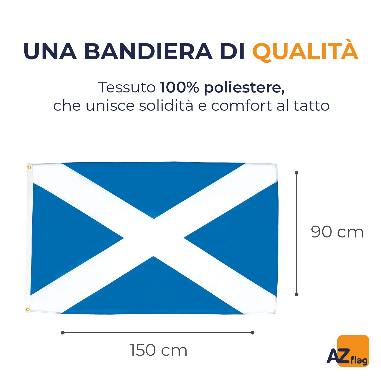 AZ FLAG Bandiera Scozia 150x90 cm in Poliestere Leggero con 2 Occhielli - immagine 2