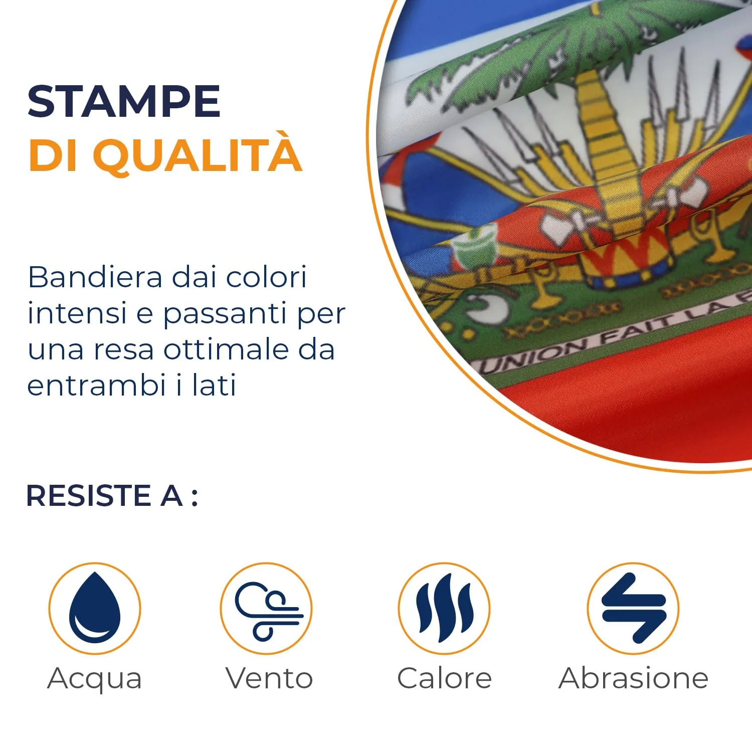 AZ FLAG Bandiera Haiti 150x90 cm Poliestere 100D con 2 Occhielli - immagine 3