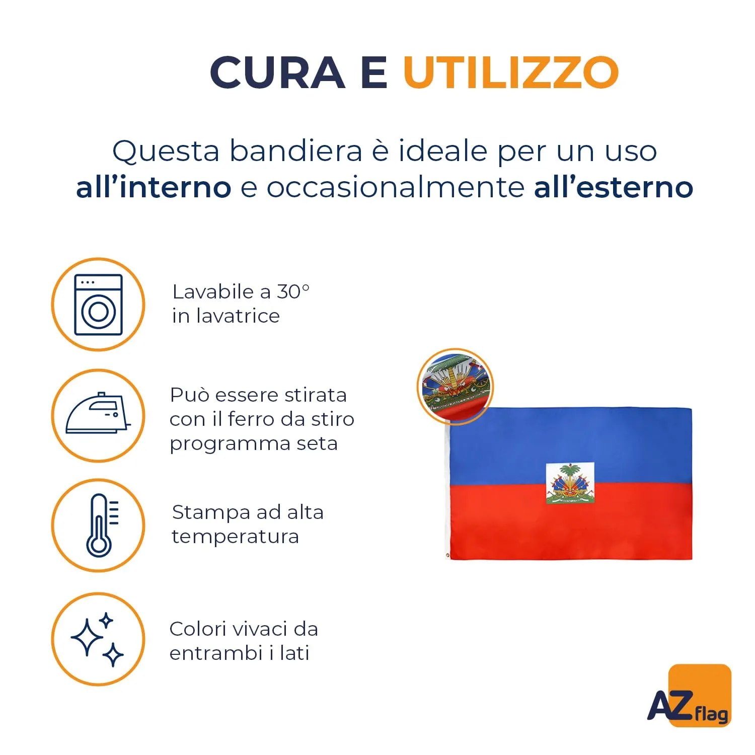 AZ FLAG Bandiera Haiti 150x90 cm Poliestere 100D con 2 Occhielli - immagine 5