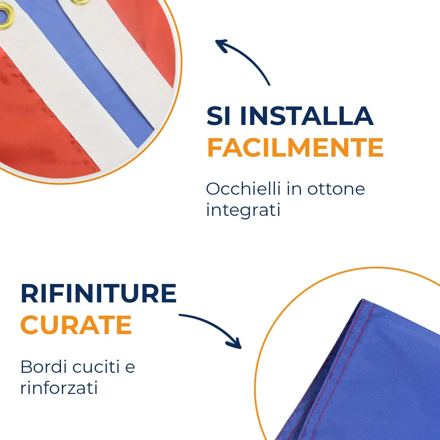 AZ FLAG Bandiera Laos 150x90 cm Poliestere 100D con 2 Occhielli - immagine 5
