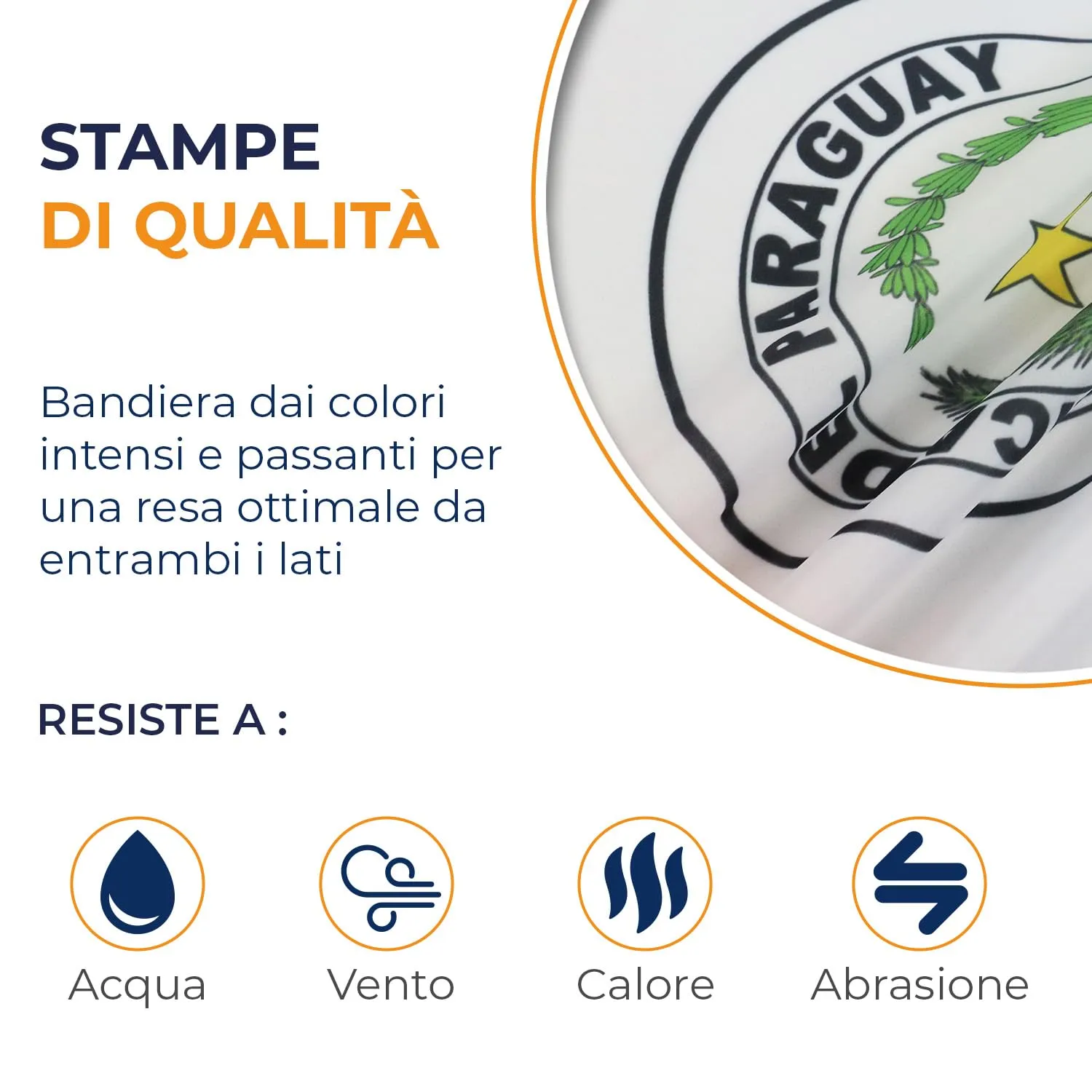 AZ FLAG Bandiera Paraguay 90x60 cm Poliestere 100D con 2 Occhielli - immagine 3