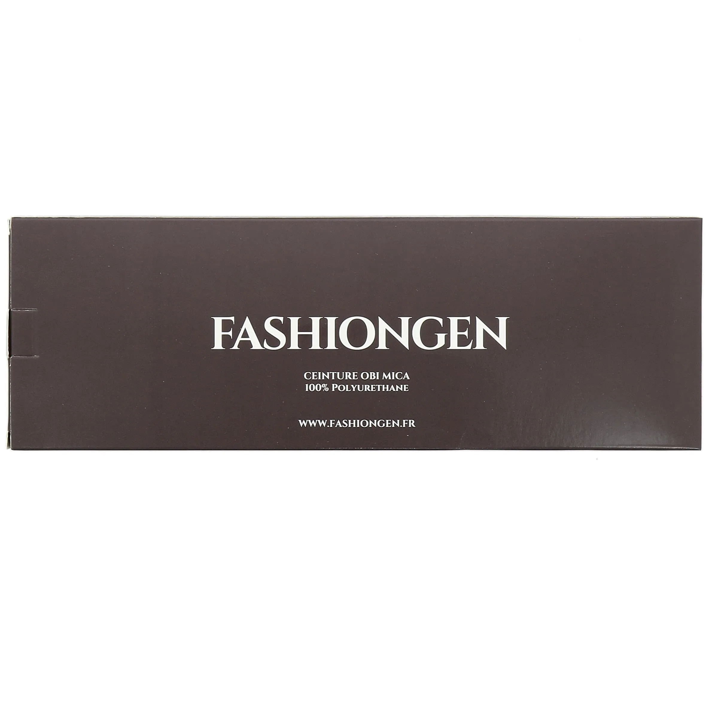 FASHIONGEN Cintura Obi da donna in similpelle, Grigio chiaro, L-XL - immagine 7