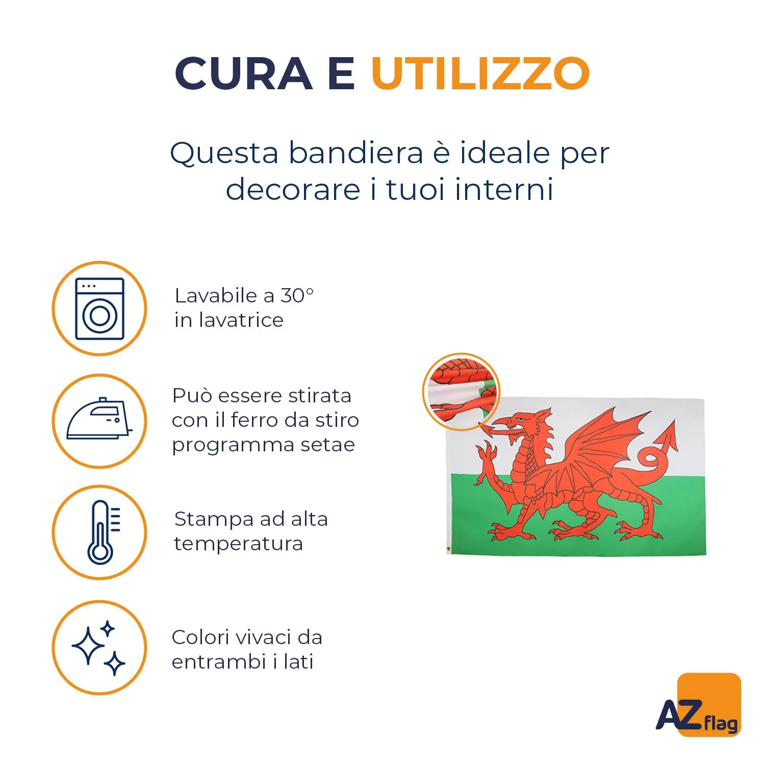 AZ FLAG Bandiera Galles 150x90 cm Poliestere Leggero con Occhielli - immagine 5