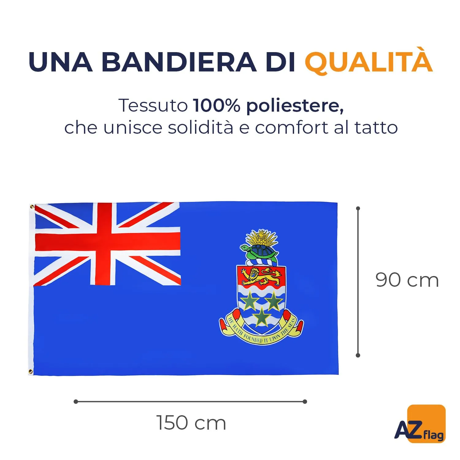 AZ FLAG Bandiera Isole Cayman 150x90 cm Poliestere 100D - immagine 2