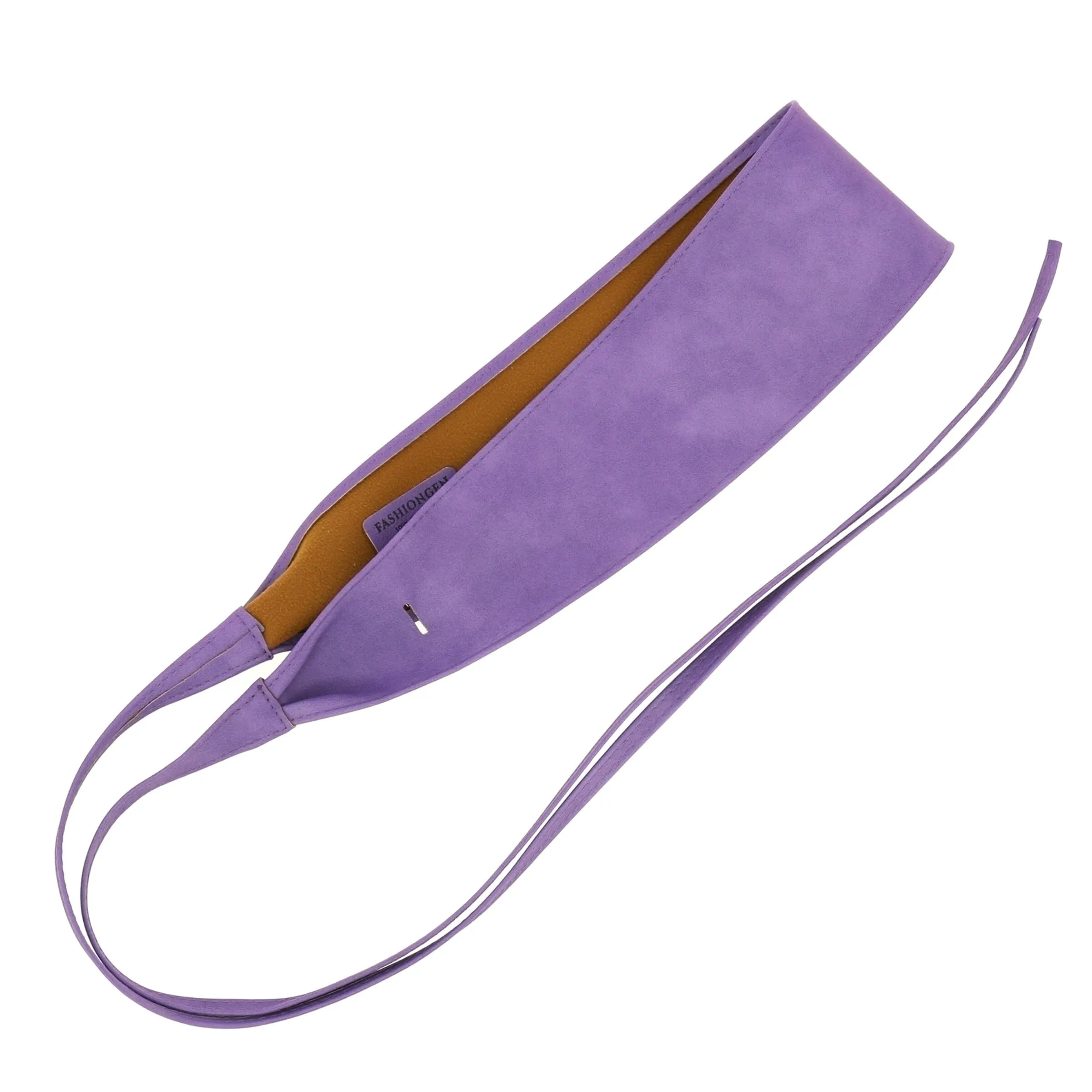 FASHIONGEN Cintura Obi da donna in similpelle, Viola, L-XL - immagine 2