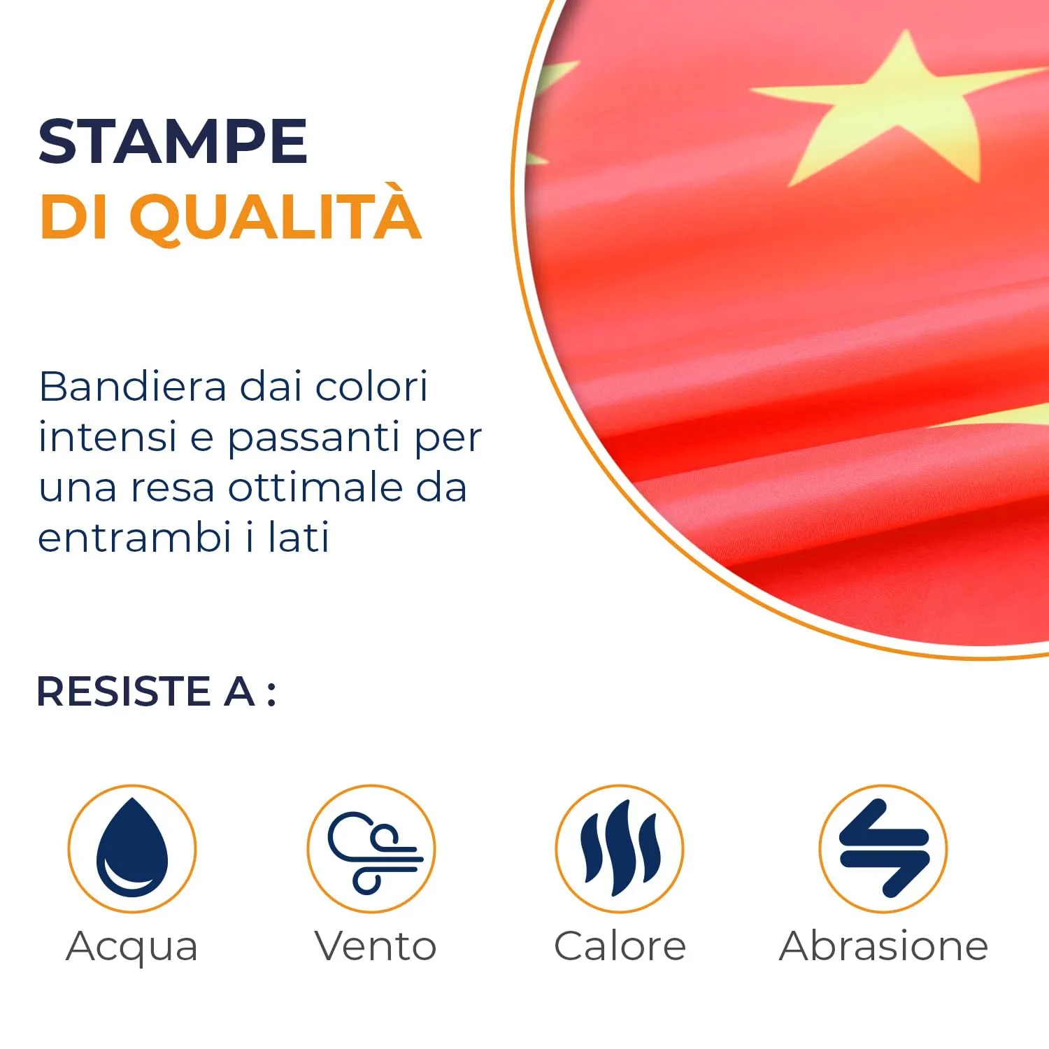 AZ FLAG Bandiera Cina 250x150 cm Poliestere 100D con 2 Occhielli - immagine 3
