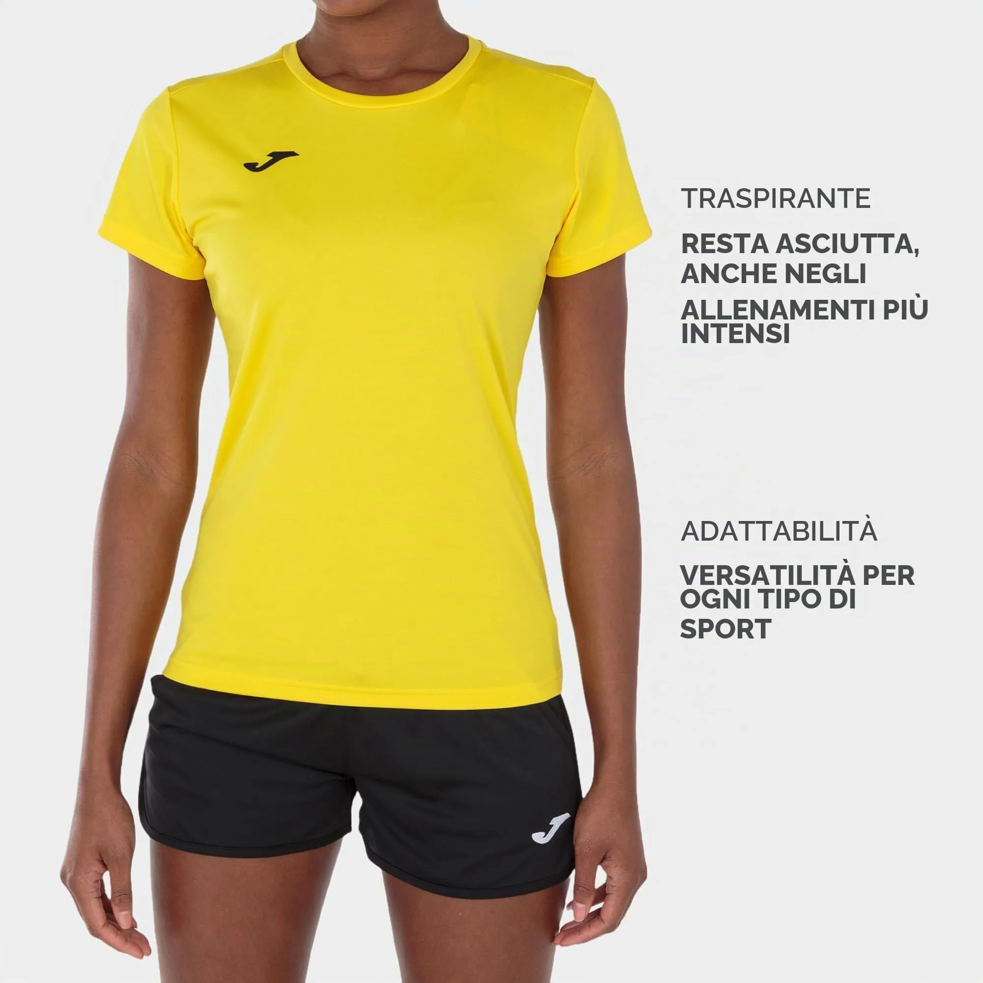 Joma Maglietta Sportiva Donna Combi Giallo L - immagine 2