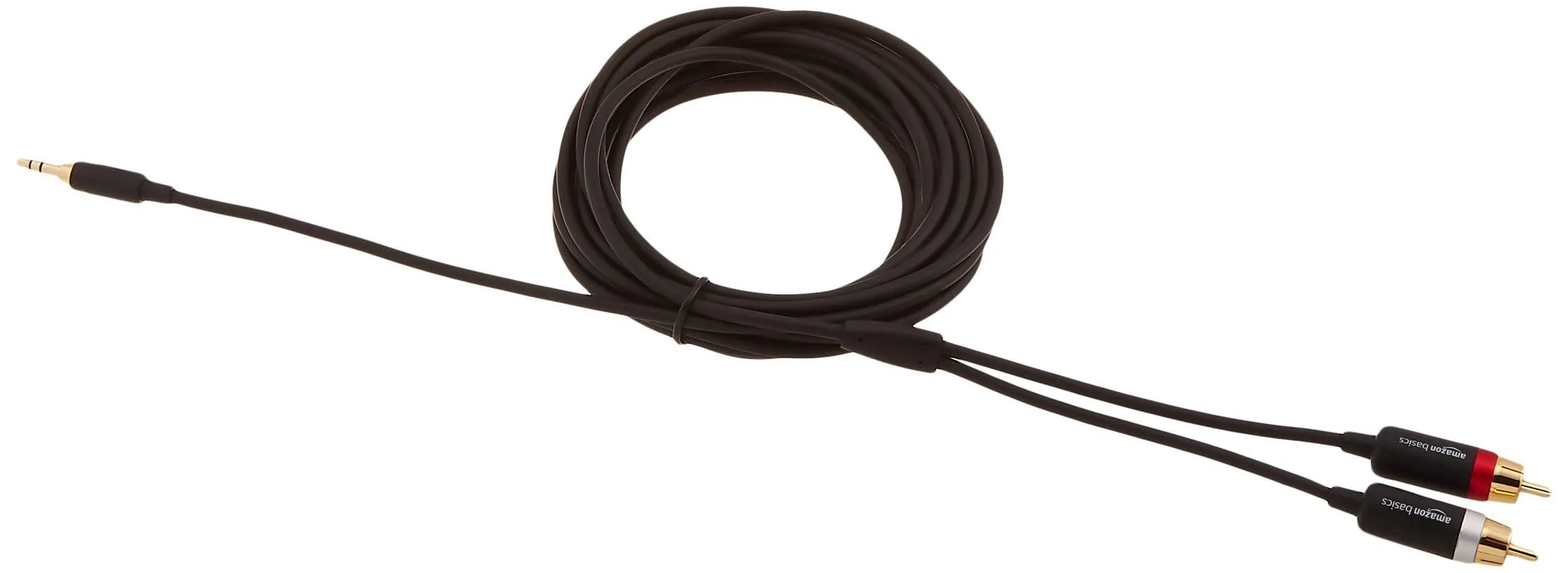 Amazon Basics Cavo Adattatore Audio da 3,5 mm a 2 RCA, 4,6 m, Nero - immagine 6
