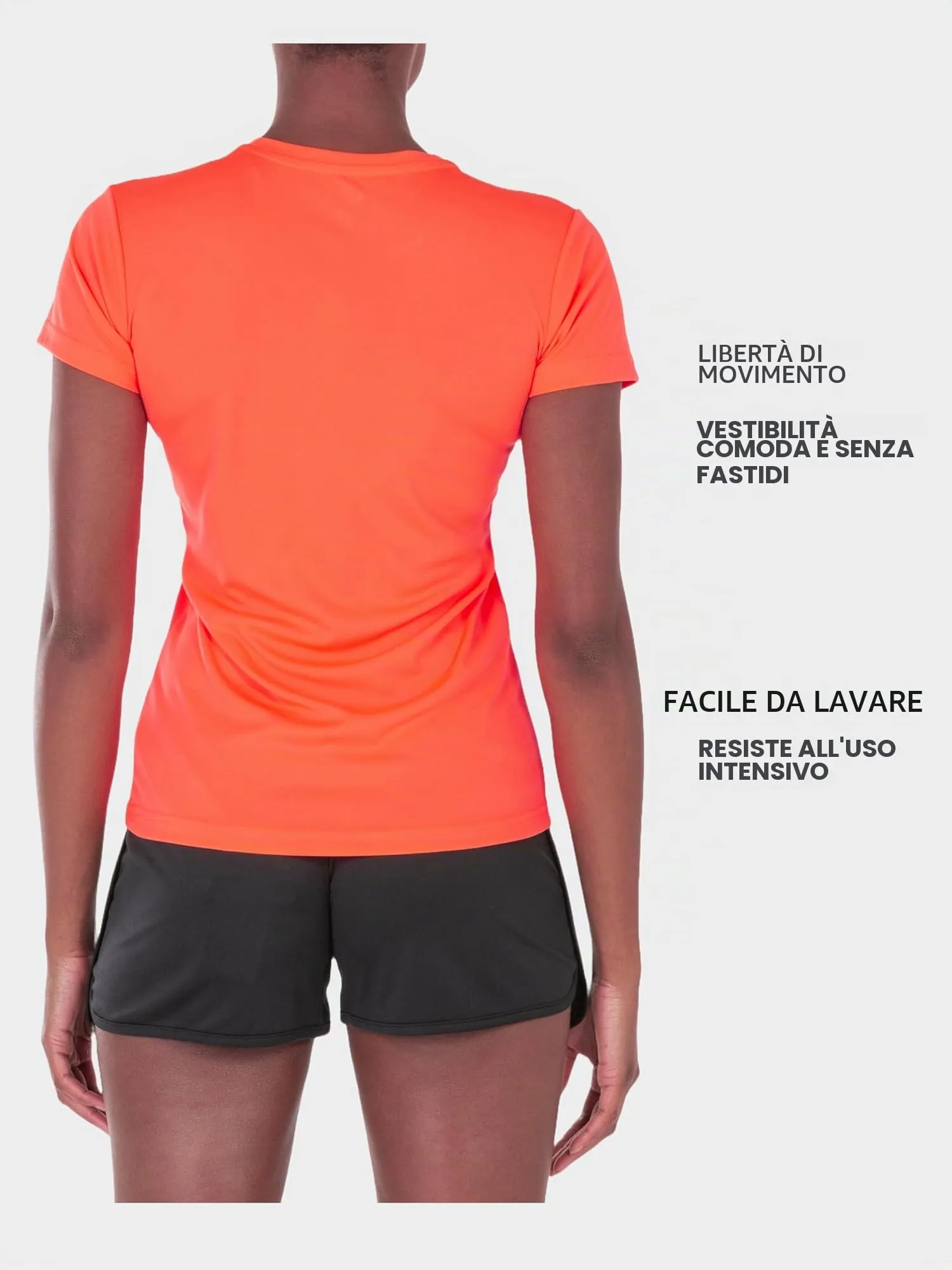 Joma Maglietta Sportiva Donna Combi - Corallo Fluoroso - XL - immagine 3