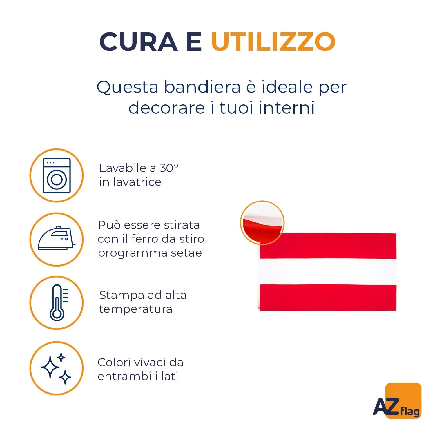 AZ FLAG Bandiera Austria 90x60 cm Poliestere con Occhielli - immagine 5