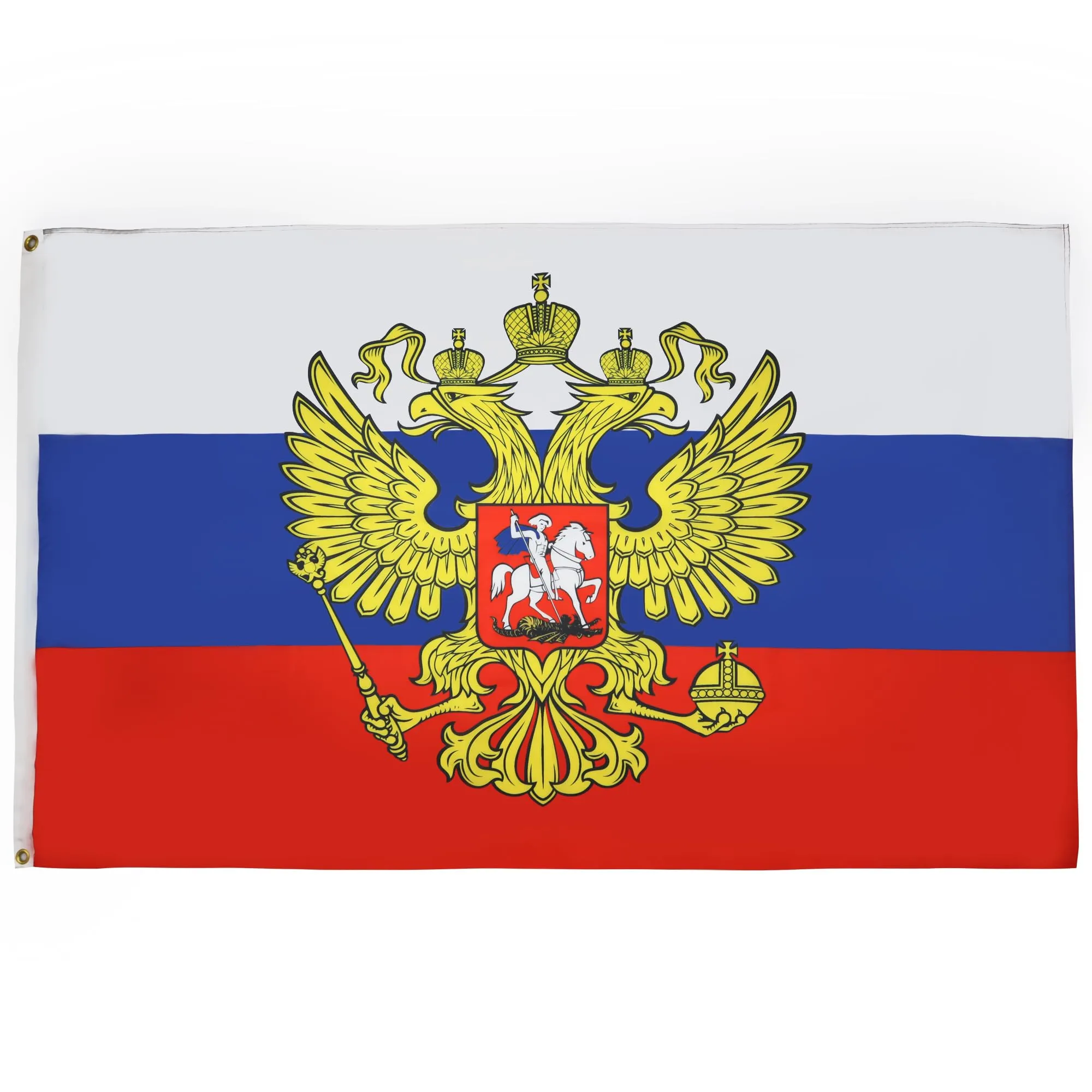 AZ FLAG Bandiera Russia con aquila 150x90 cm Poliestere Leggero 2 Occhielli - immagine 1