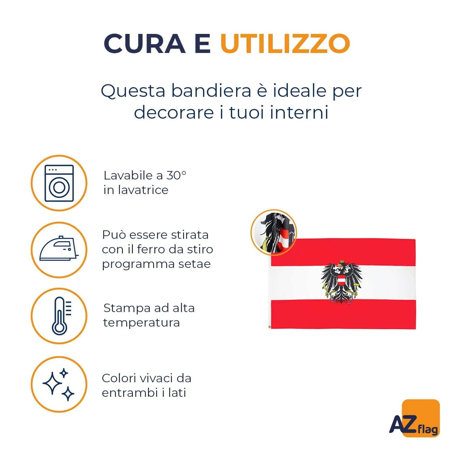 AZ FLAG Bandiera Austria con aquila 150x90 cm - immagine 5
