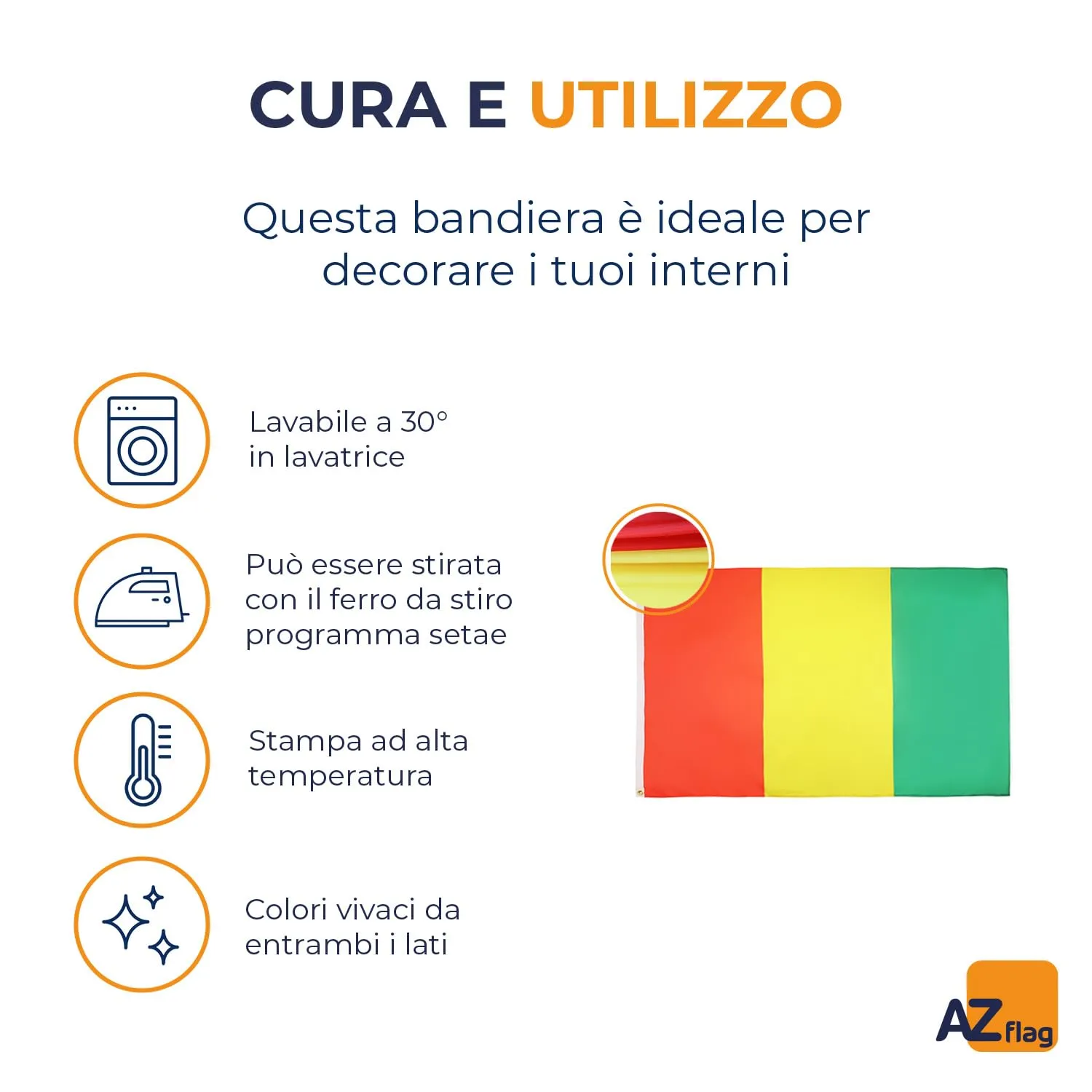 AZ FLAG Bandiera Guinea 150x90 cm Poliestere leggero con 2 occhielli - immagine 5
