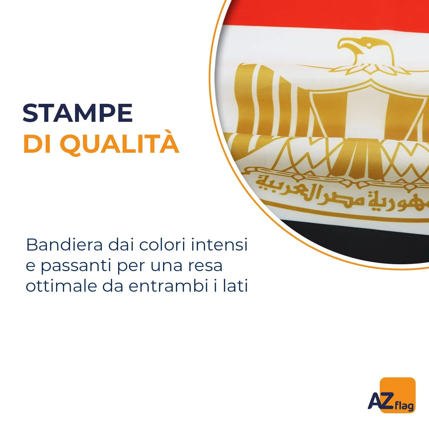 AZ FLAG Bandiera Egitto 150x90 cm in Poliestere con 2 Occhielli - immagine 3