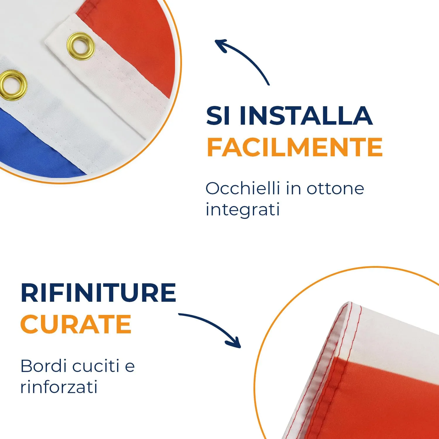 AZ FLAG Bandiera Paesi Bassi 90x60 cm Poliestere con Occhielli - immagine 5
