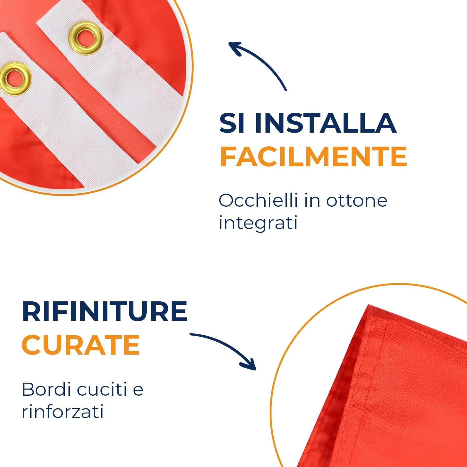 AZ FLAG Bandiera Svizzera 90x60 cm in Poliestere con Occhielli - immagine 4
