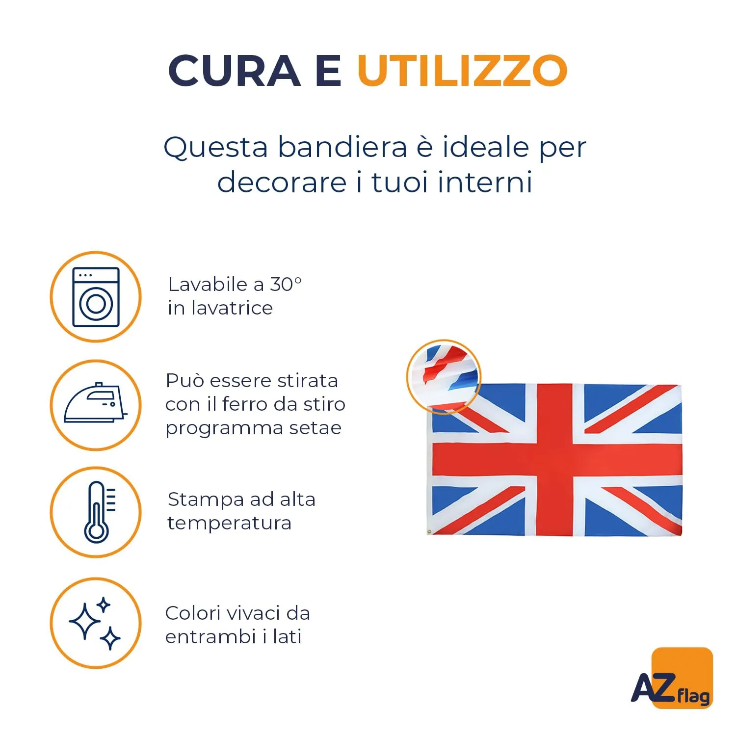 AZ FLAG Bandiera Regno Unito 90x60 cm Poliestere con Occhielli - immagine 5
