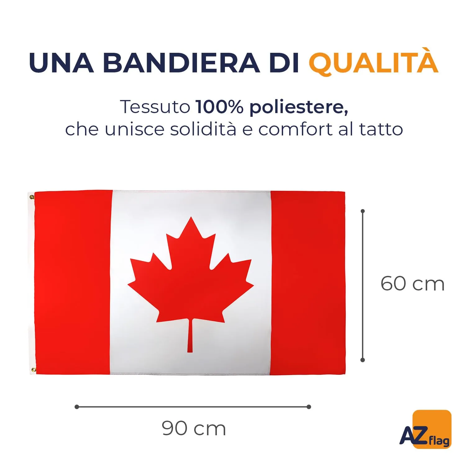 AZ FLAG Bandiera Canada 90x60 cm in Poliestere con Occhielli - immagine 2