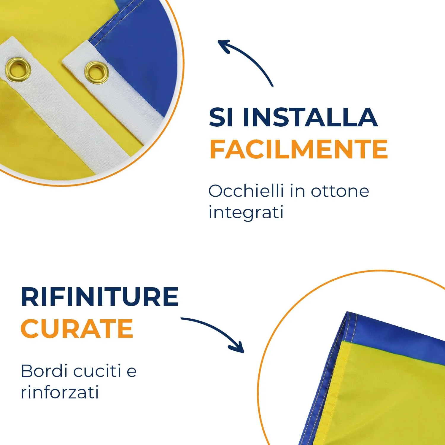 AZ FLAG Bandiera Ucraina 90x60 cm Poliestere con 2 Occhielli - immagine 4
