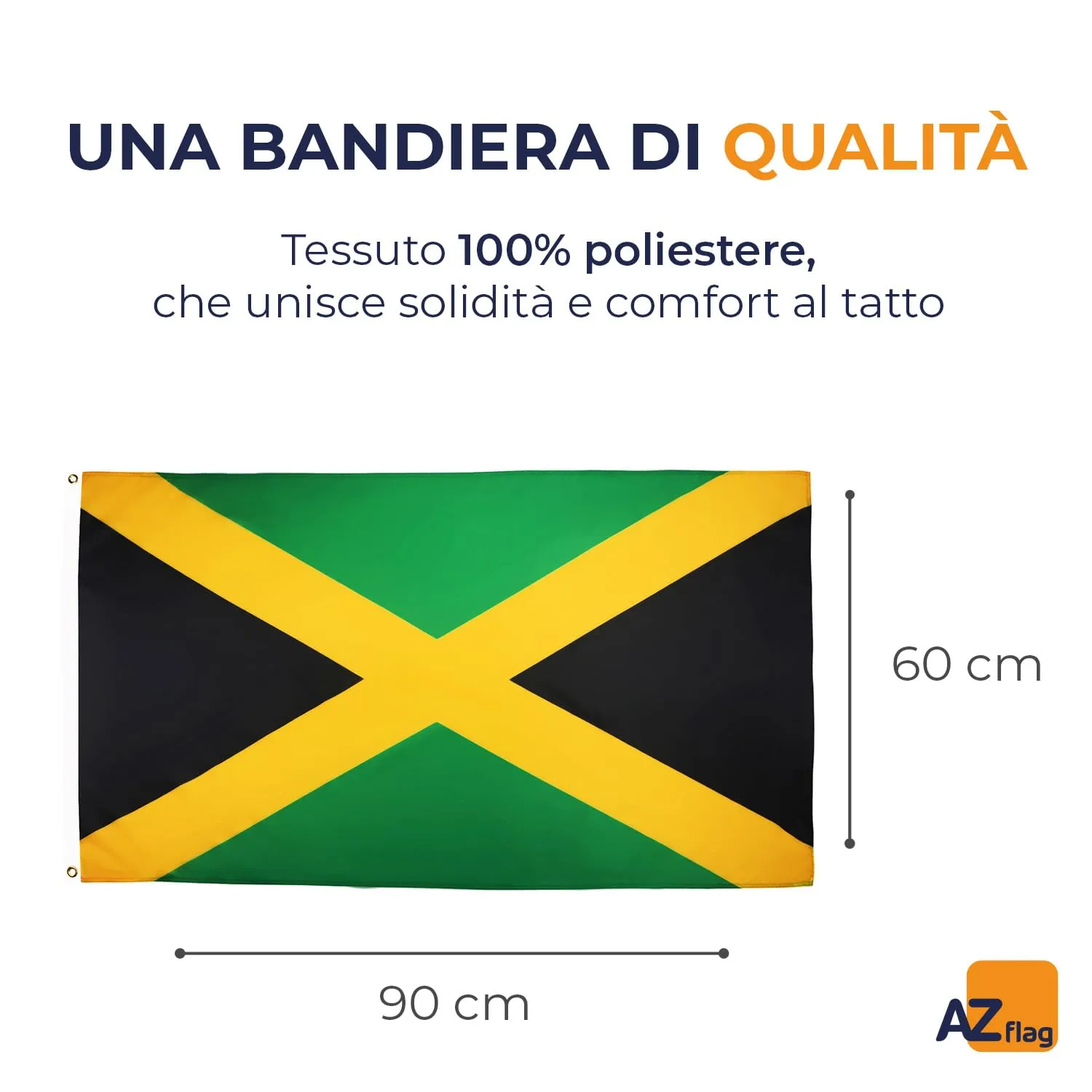 AZ FLAG Bandiera Giamaica 90x60 cm Poliestere - immagine 2