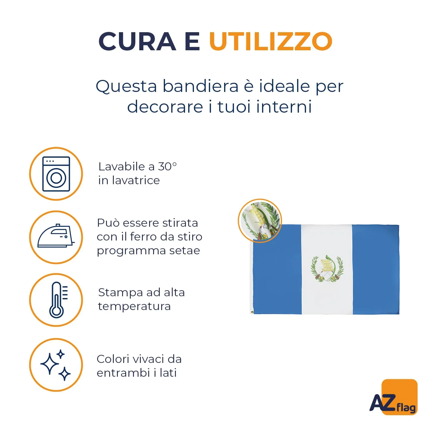 AZ FLAG Bandiera Guatemala 150x90 cm Poliestere Leggero con Occhielli - immagine 5