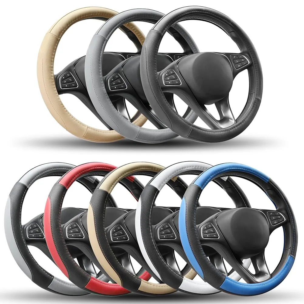COFIT Coprivolante Auto Universale in Pelle Microfibra Antiscivolo, 37-38cm, Nero - immagine 7