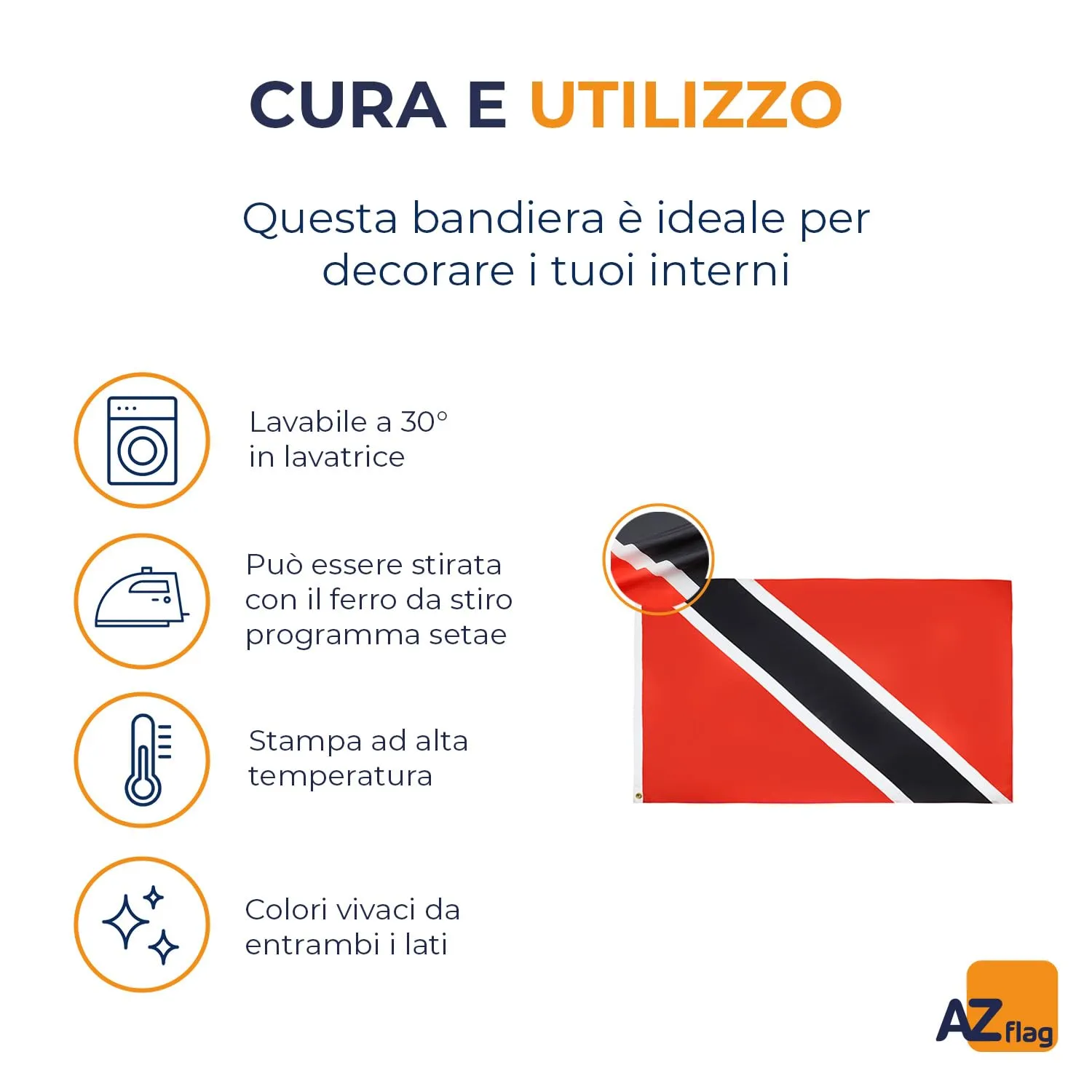 AZ FLAG Bandiera Trinidad e Tobago 150x90 cm Poliestere Leggero con 2 Occhielli - immagine 5