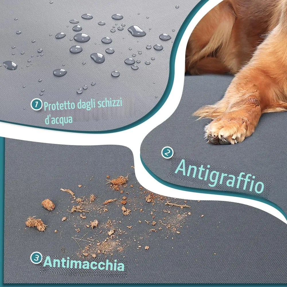 KYG Protezione Bagagliaio per Cani Universale, Impermeabile con Protezione Laterale, 185 x 105 x 38 cm, Grigio - immagine 4