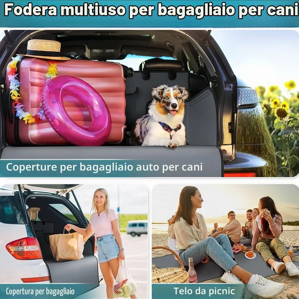 KYG Protezione Bagagliaio per Cani Universale, Impermeabile con Protezione Laterale, 185 x 105 x 38 cm, Grigio - immagine 8