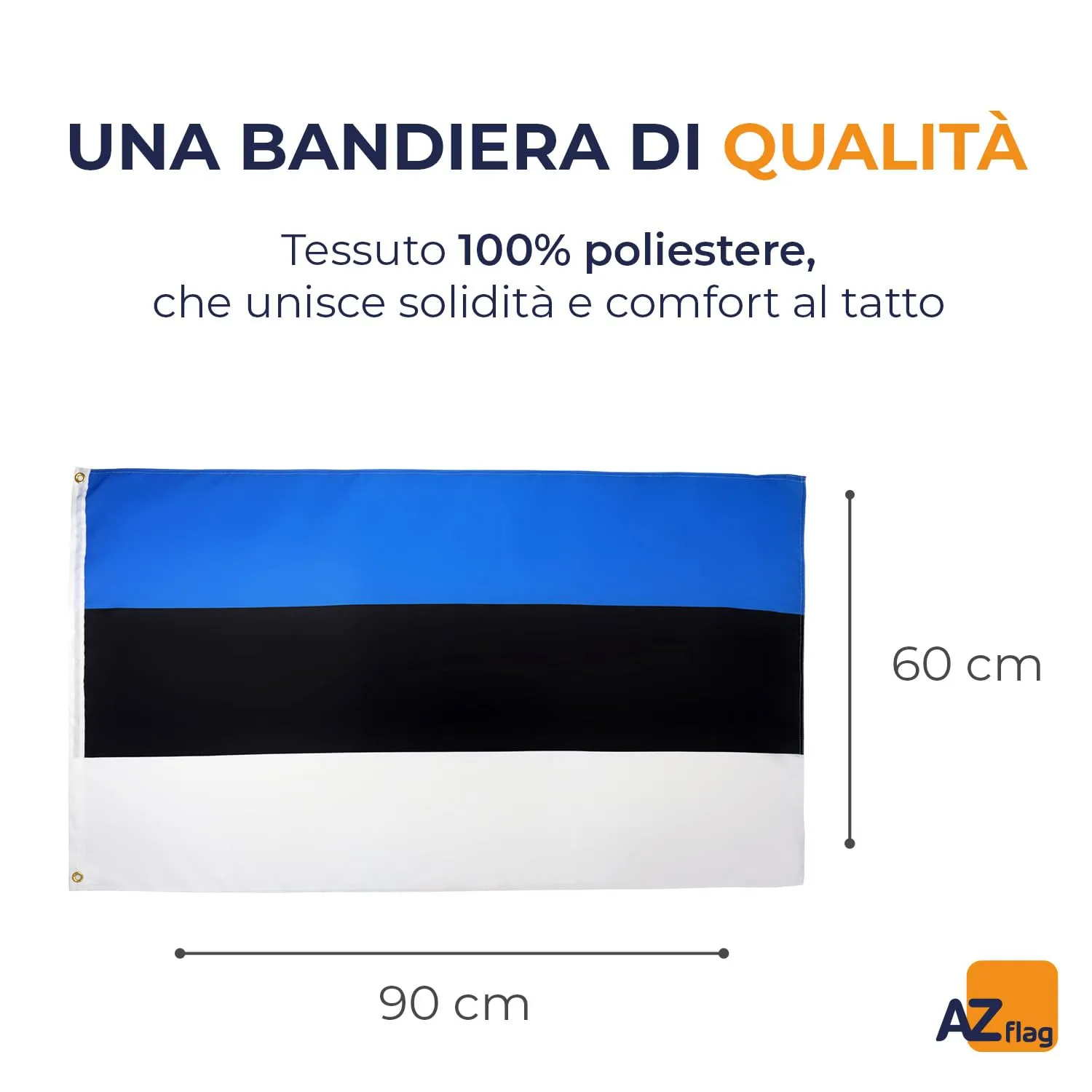 AZ FLAG Bandiera Estonia 90x60 cm Poliestere con Occhielli - immagine 2