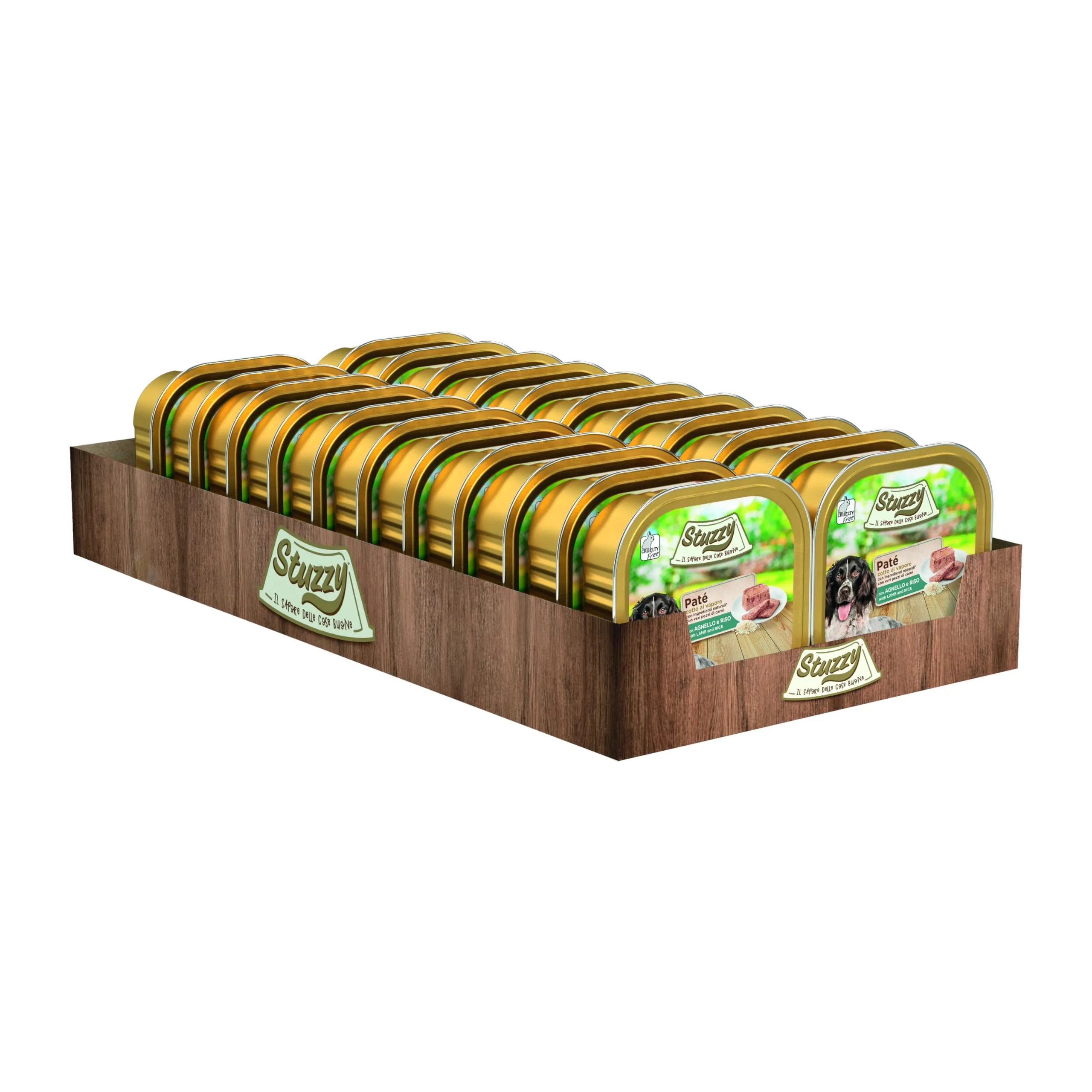 Stuzzy Mister Cibo Umido per Cani Adulti Agnello e Riso in Pezzi, 3,3kg (22 Vaschette da 150g) - immagine 2
