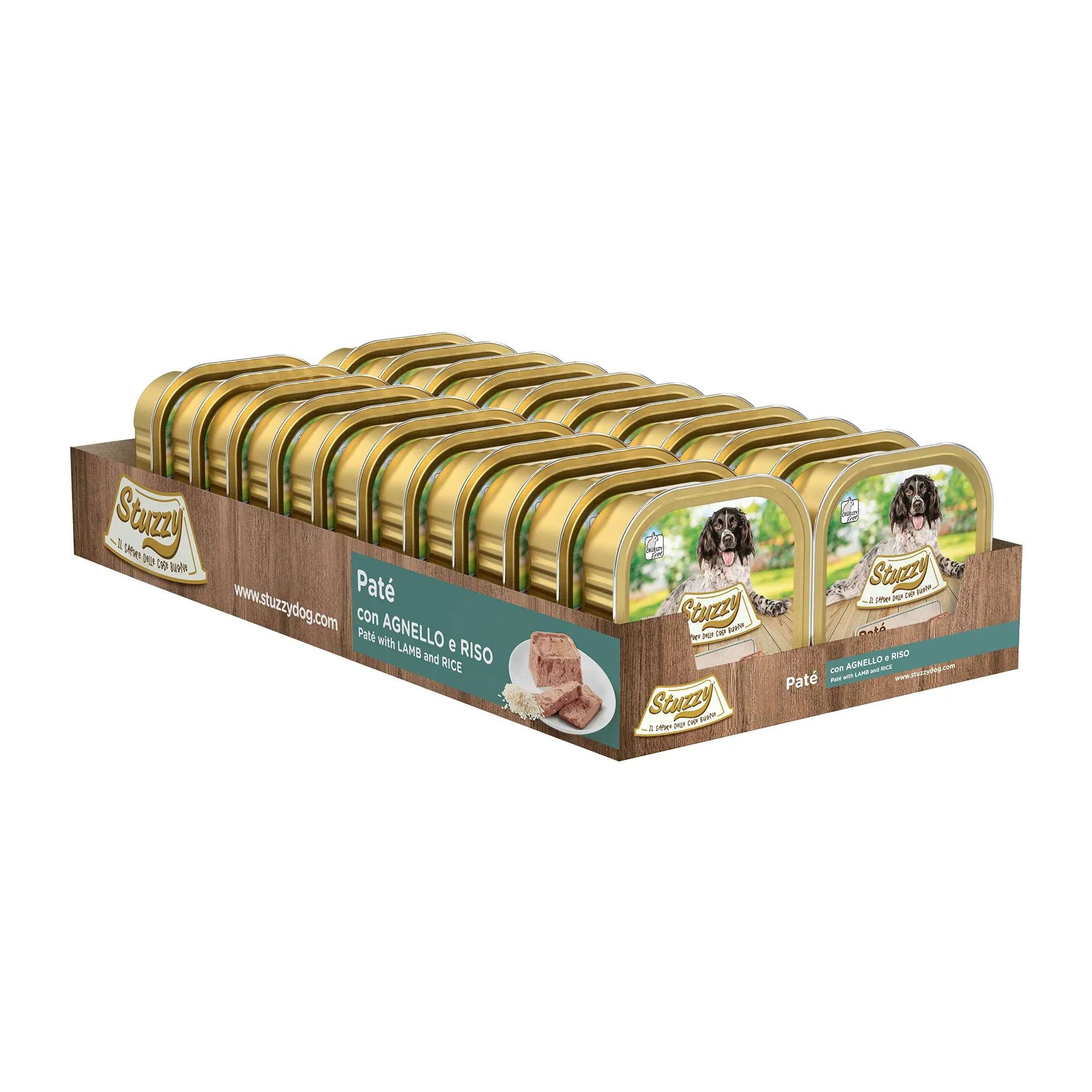 Stuzzy Mister Cibo Umido per Cani Adulti Agnello e Riso in Pezzi, 3,3kg (22 Vaschette da 150g) - immagine 4