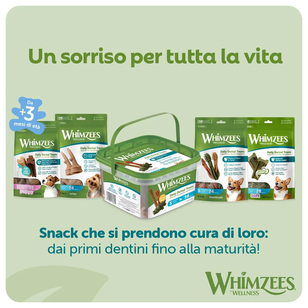 Whimzees Box Varietà, Taglia S, 56 Pezzi - immagine 9
