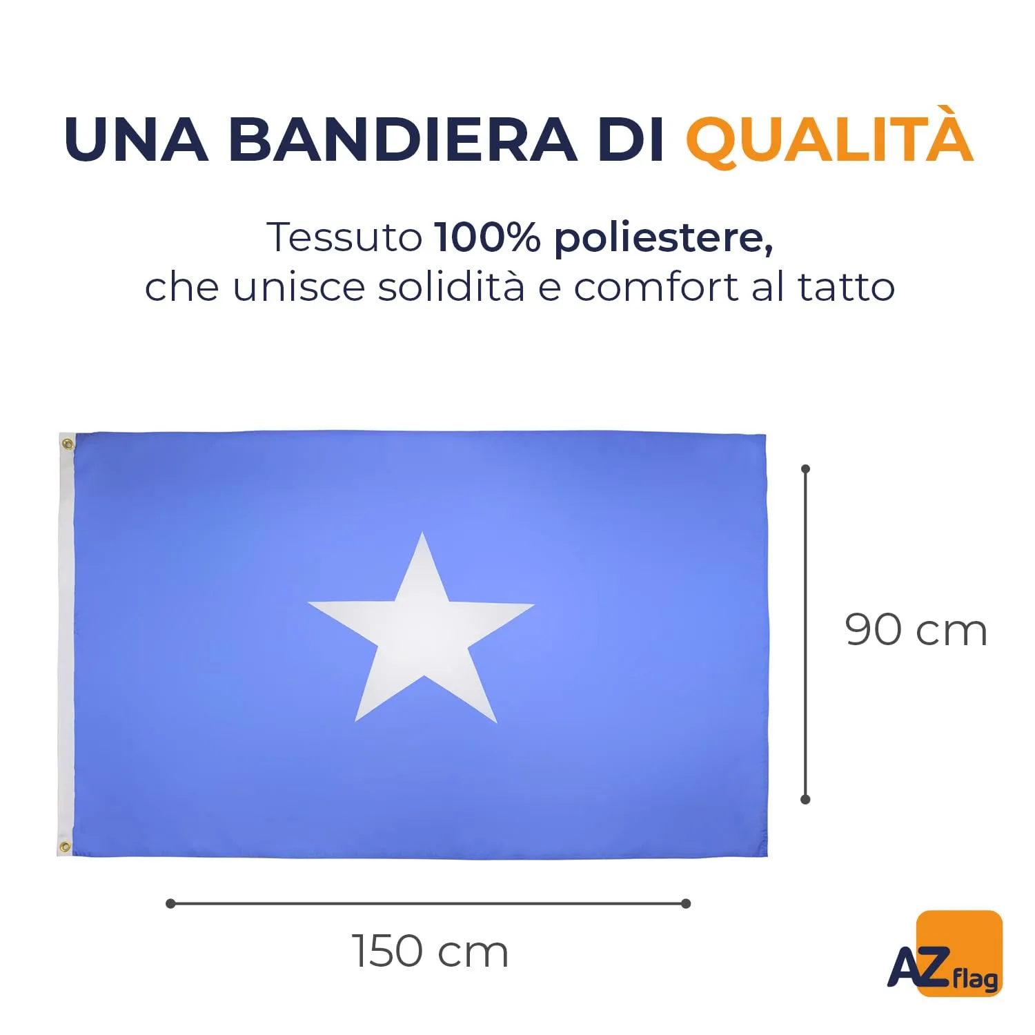 AZ FLAG Bandiera Somalia 150x90 cm Poliestere Leggero con 2 Occhielli - immagine 2